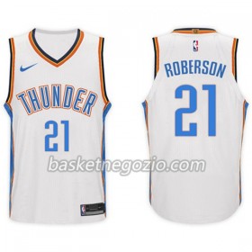 Canotte Uomo Oklahoma City Thunder Andre Roberson 21 Nike 2017-18 Bianco Swingman
